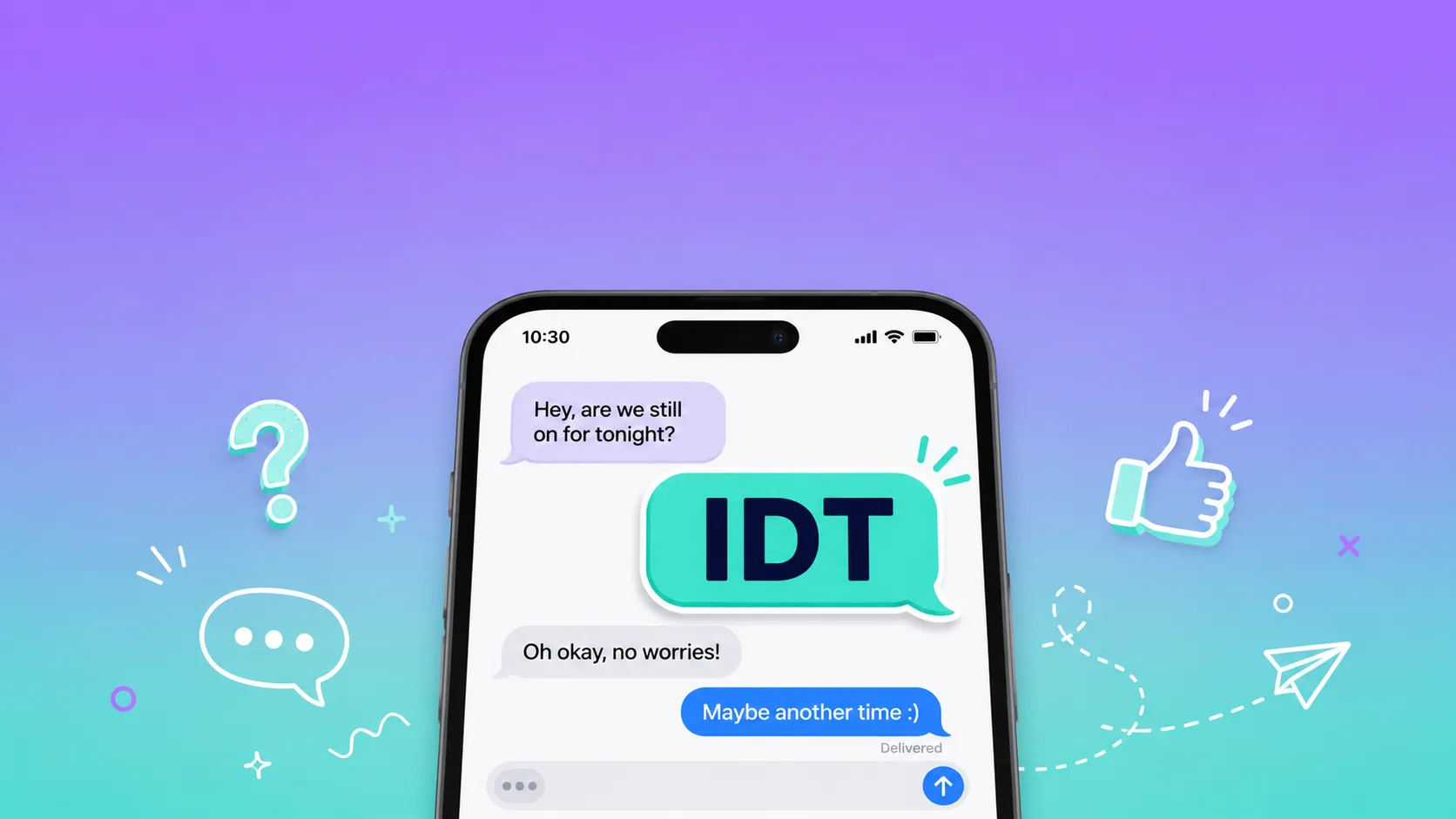 idt meaning in text
