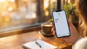 Phone screen showing a WYTB text message to explain the WYTB meaning